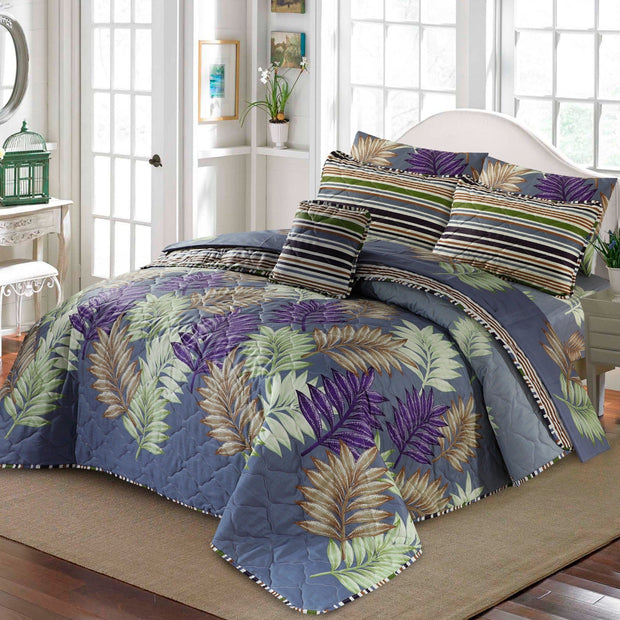 7 Pcs Comforter Set King Size Design KCC 47
