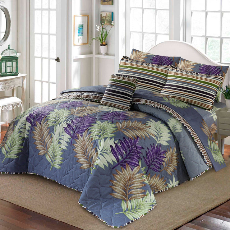 7 Pcs Comforter Set King Size Design KCC 47