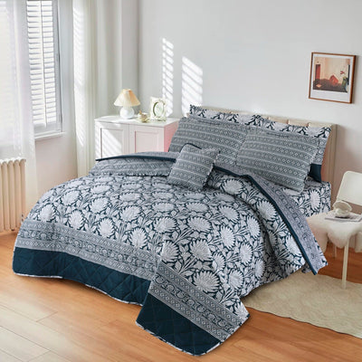 7 Pcs Comforter Set King Size Design KCC 55