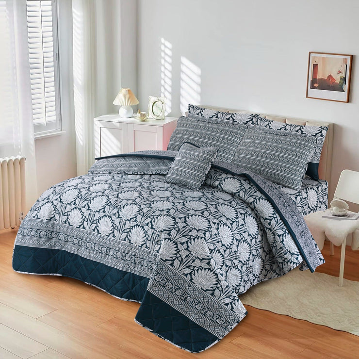 7 Pcs Comforter Set King Size Design KCC 55