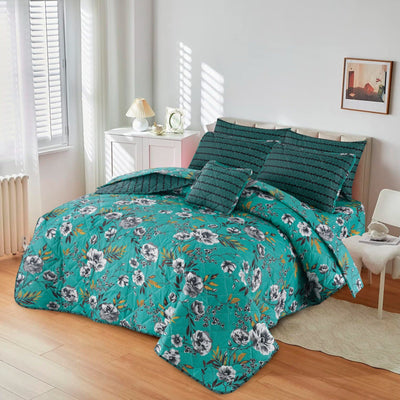 7 Pcs Comforter Set King Size Design KCC 76