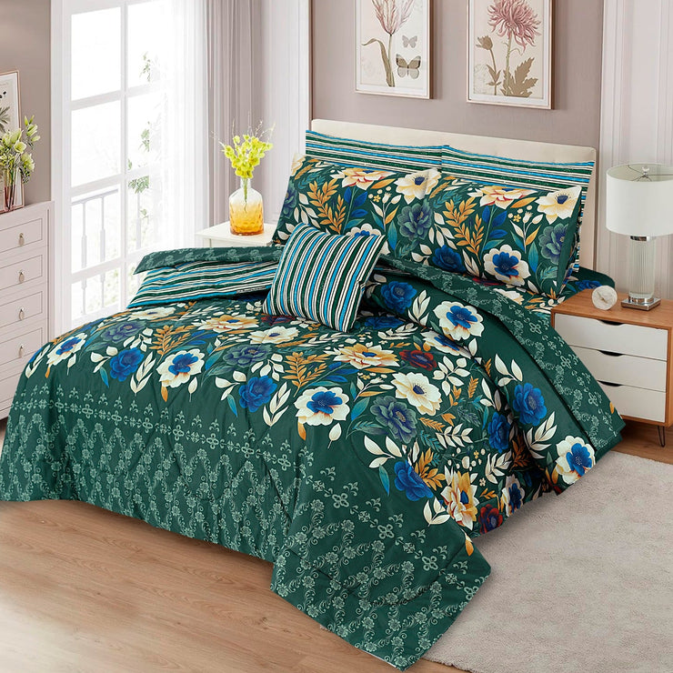 7 Pcs Comforter Set King Size Design KCC 46