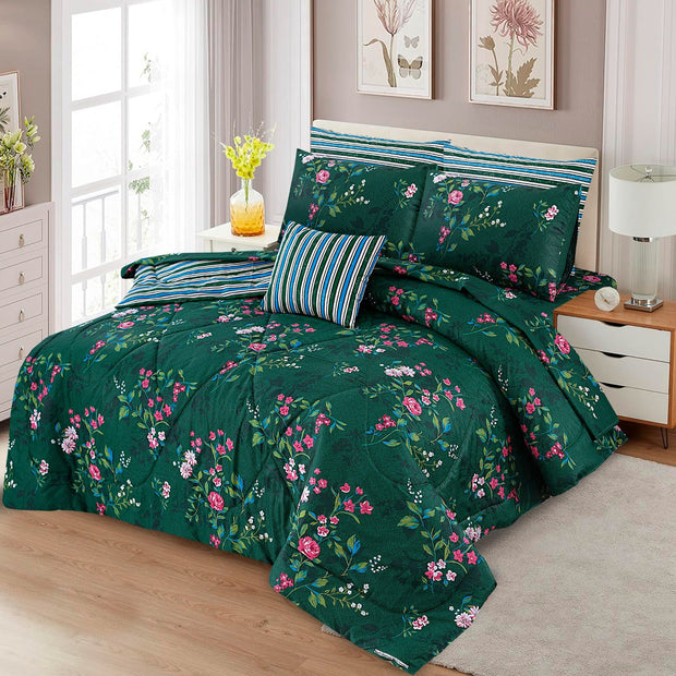 7Pcs Comforter Set King Size Design KCC 39